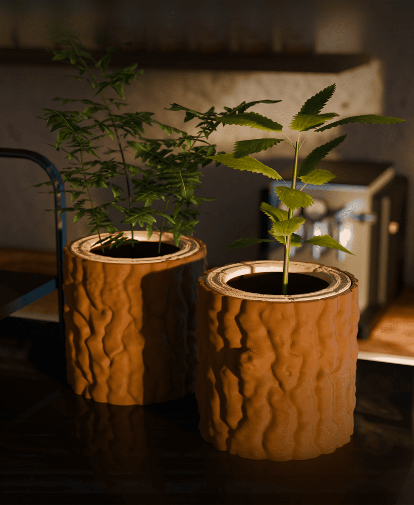 Log Planter 3d model