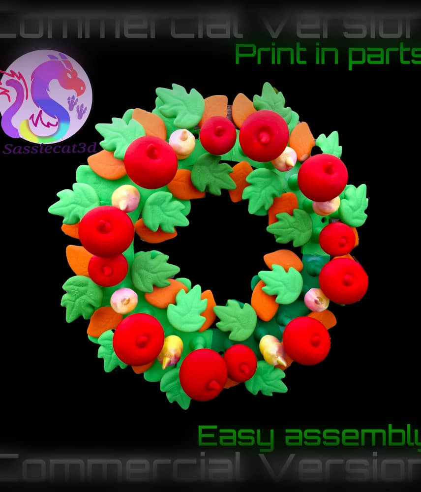 Autumn Wreath *Commercial Version* 3d model