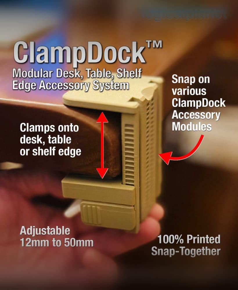 ClampDock (modular clamp-on system) 3d model