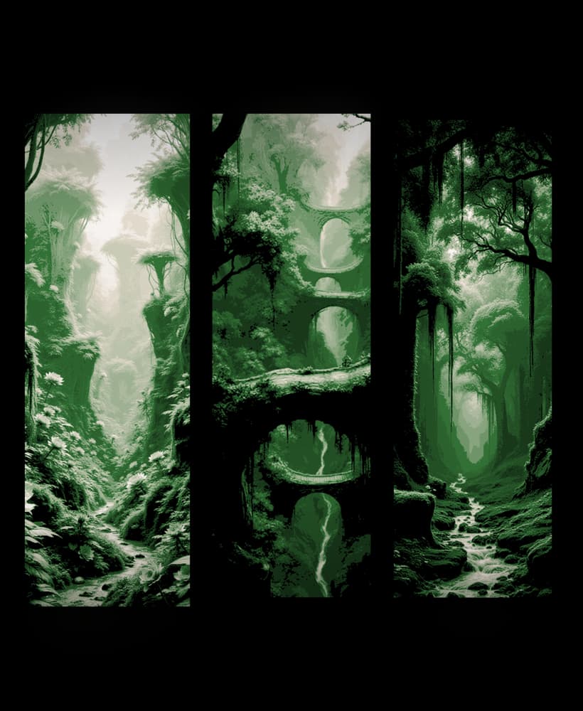 Mother nature taking back the land - Green visions - Set of bookmarks 3d model