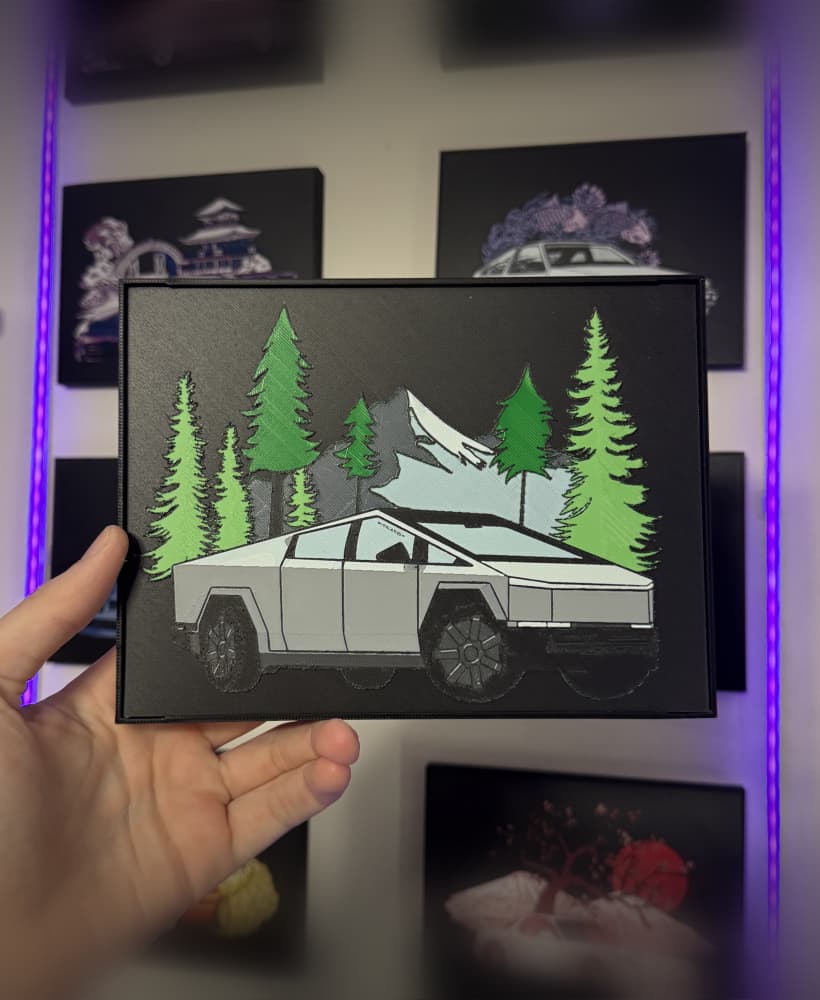 Framed Cyber Truck 3d model