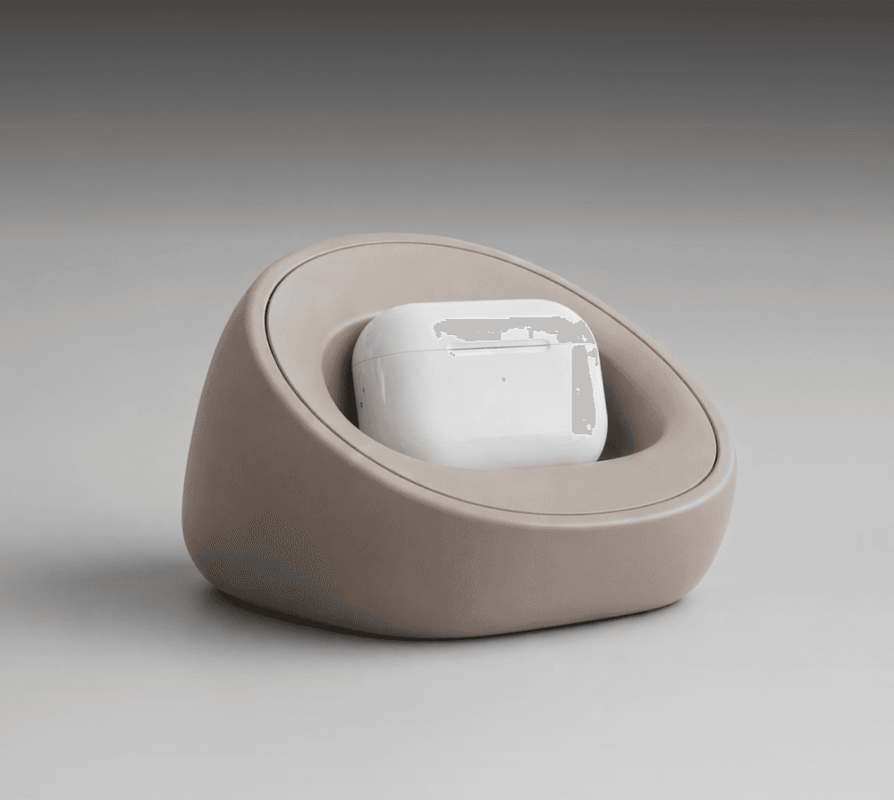 Minimal Earbuds Case Holder STL – Charging Case Stand & Desk Organizer 3d model
