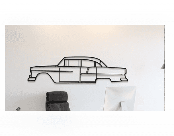 Chevrolet - Bel Air 1955 Wall Art 3d model