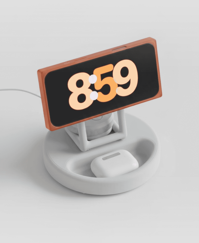 Rotatable MagSafe Bedside Dock – 3D Printed Stand 3d model