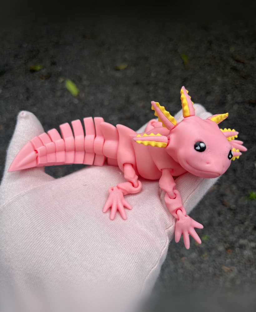 Articulated Mini FLEXI AXOLOTL 3d model