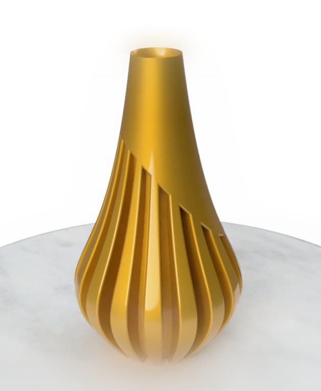 Cascade Flute Vase 3d model