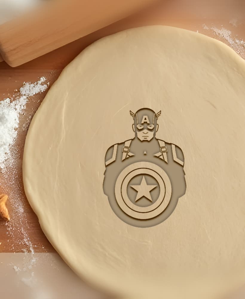 Captan America Cookie Cutter, Biscuit Cutter 3d model