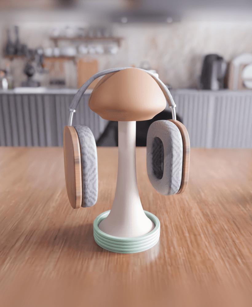Mushroom Headset Stand - Gamer Desk Decor 3d model