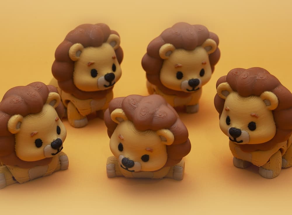 Flexi Lion 3D Print 3d model