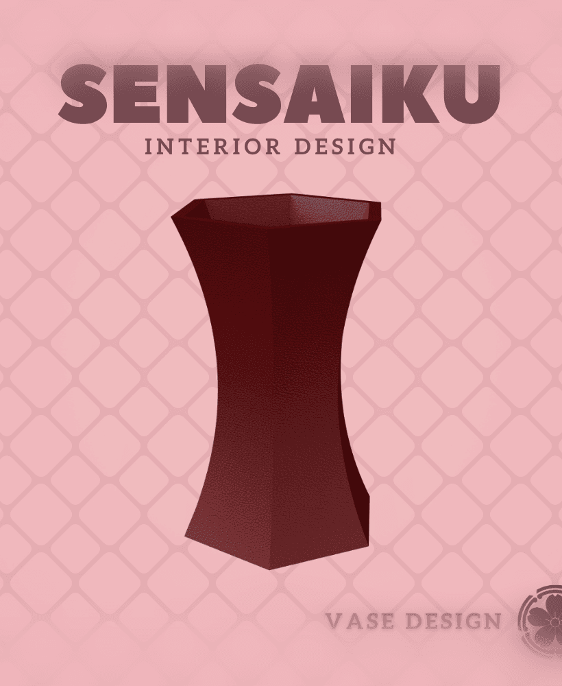 193. Cylinder - V149 - Long Geometric Vase Custom Vase Design - Ikebana Home Decoration 3d model