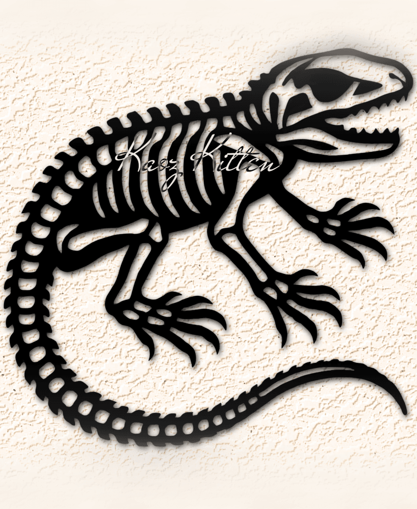Reptile Lizard Skeleton Wall Art Home Decor 3d model