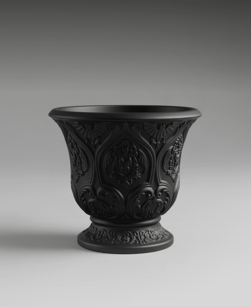 midnight bat crest plant pot 3d model
