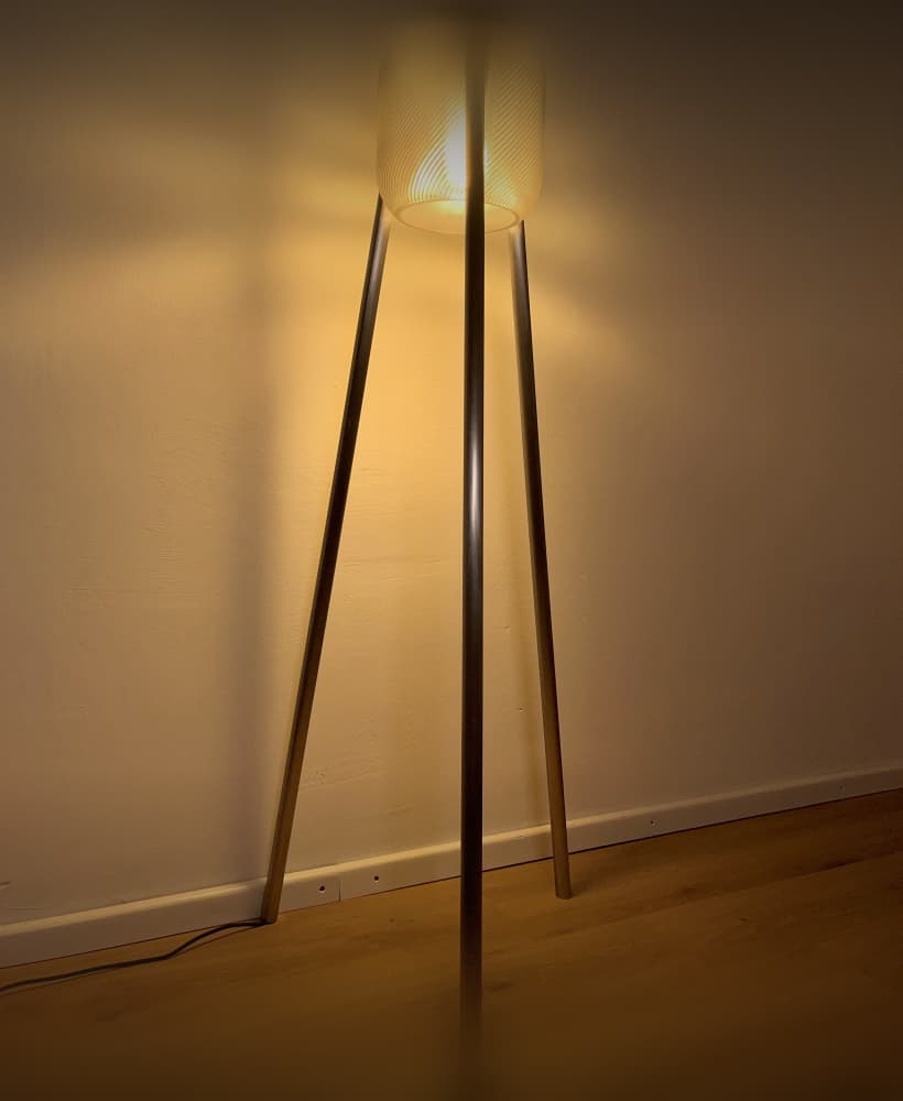Umea industrial - a floor lamp with steel/copper/aluminum pipes 3d model