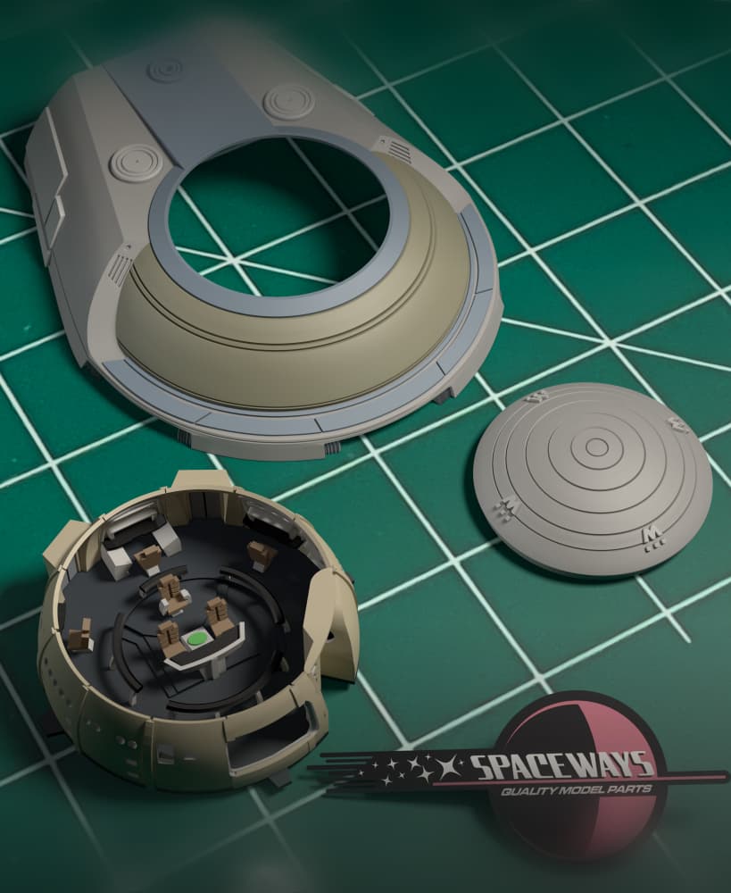 1/350 TMP Refit Bridge Interior/Exterior Set 3d model