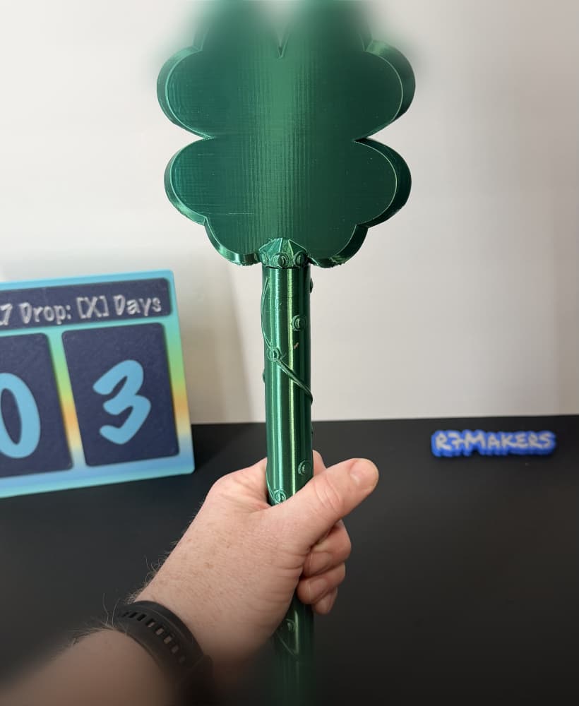 The "Pay with Luck" Wand | 4-Leaf Clover Edition | R7Makers 3d model