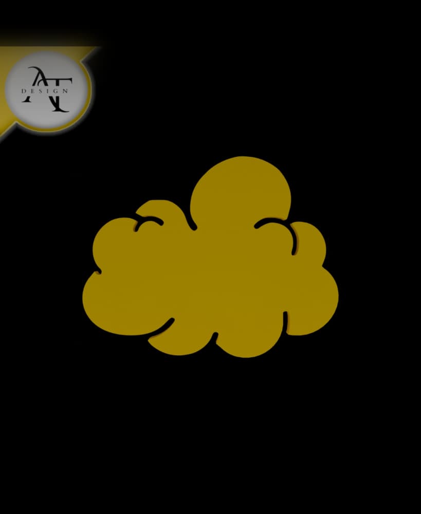 Simple Cloud Symbol - 2D Art 3d model