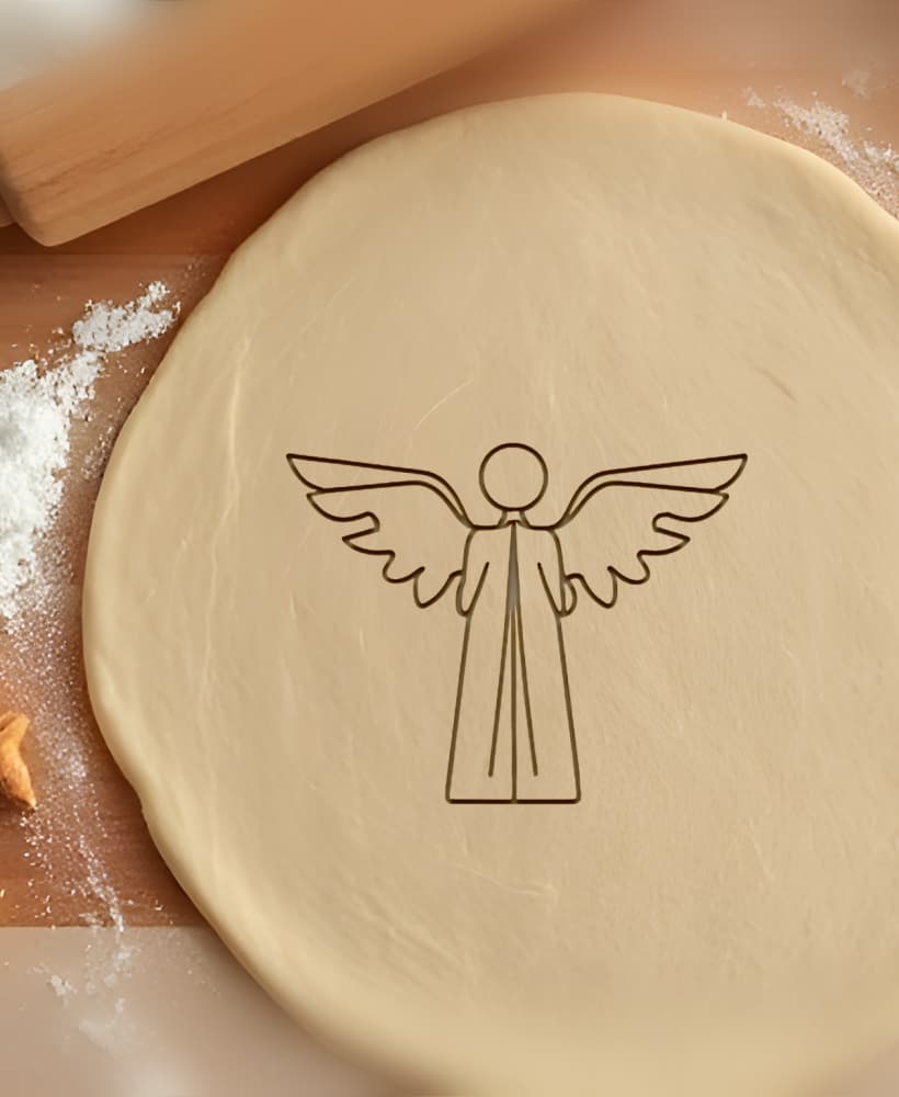 Angel Cookie Cutter, Biscuit Cutter 3d model