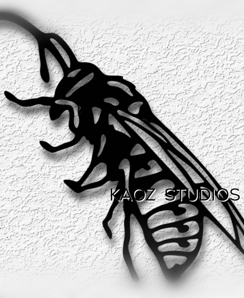 realistic wasp wall art insect wall decor hornet decoration 3d model