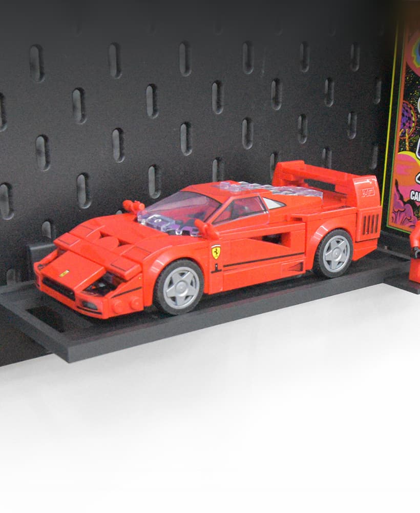 Horizontal IKEA Skadis Display for LEGO Speed Champions | Display - Holder - Bracket - Stand 3d model