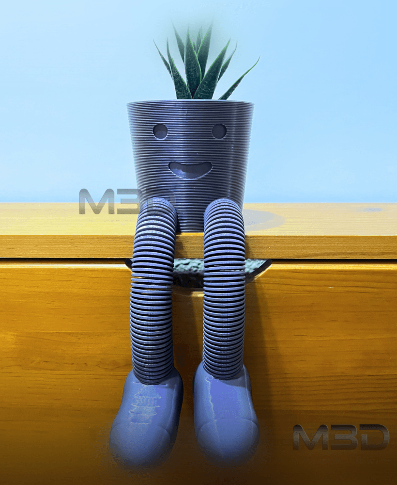 Mr. Slinkles the Slinky Planter / no supports / 3mf included 3d model