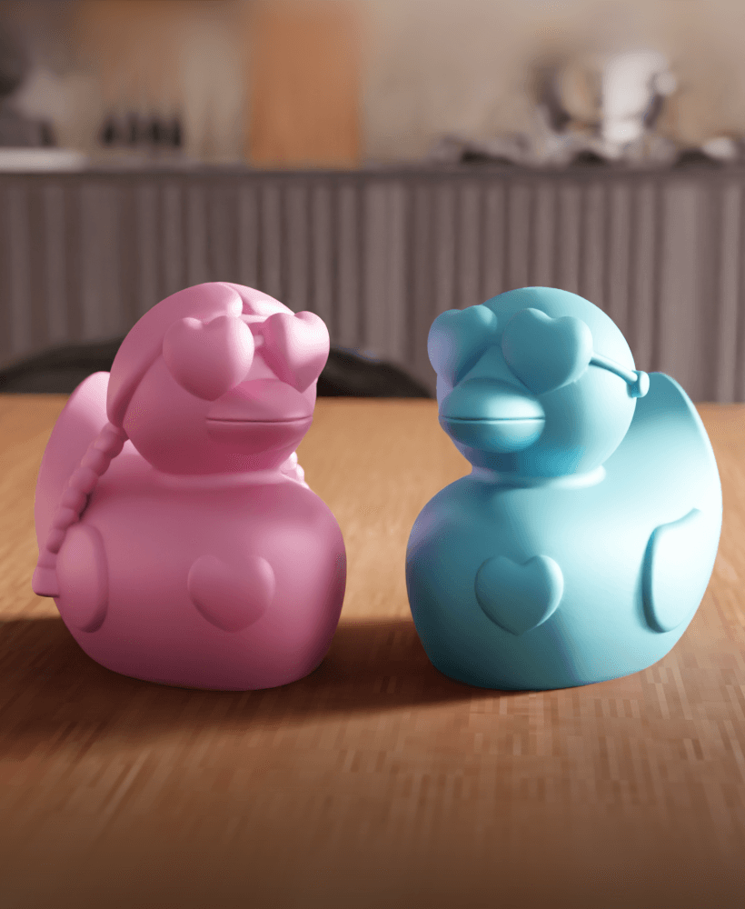 Couple Rubber Ducks 3d model