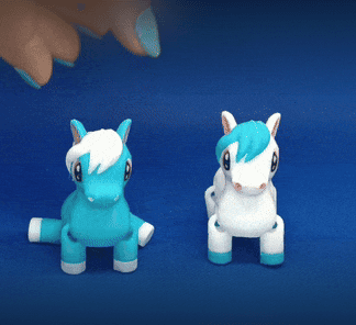 SkyDancer, Cute Flexi Pony (keychain version included) 3d model