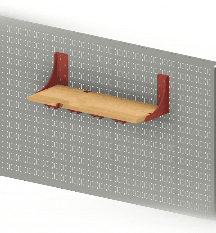 SORTSET Shelf Bracket 7x7 for Pegboard 3d model