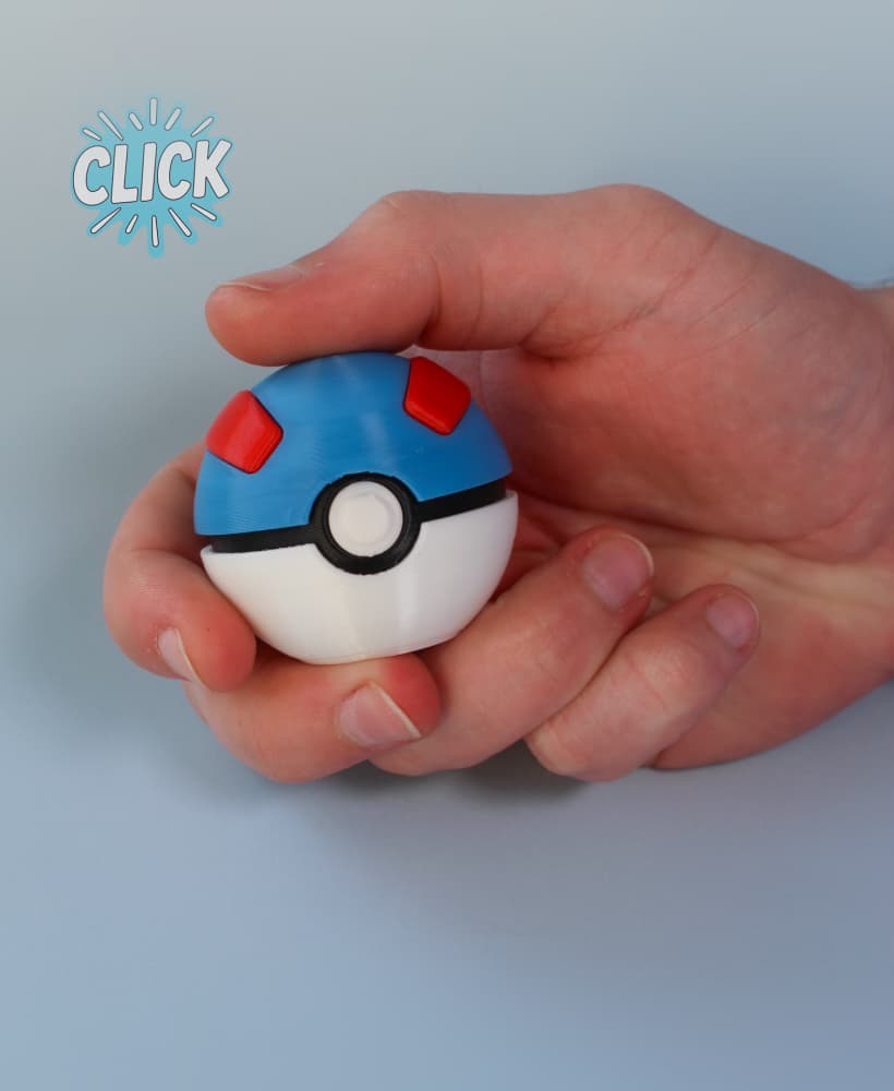 Great Ball Fidget Clicker Keychain 3d model