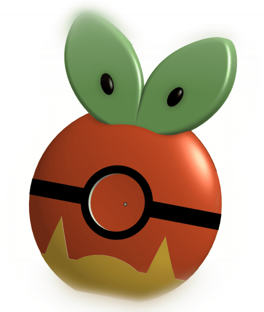 Applin Pokeball / Pokémon Go Plus + Protective Case 3d model