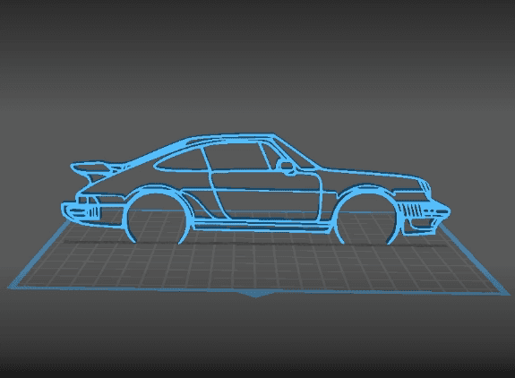 Porsche - 930 Turbo Wall Art 3d model