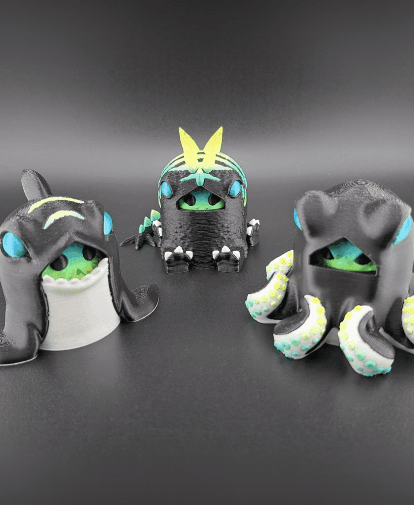 Squatchlings in Costumes - Chibi Cryptids 3d model