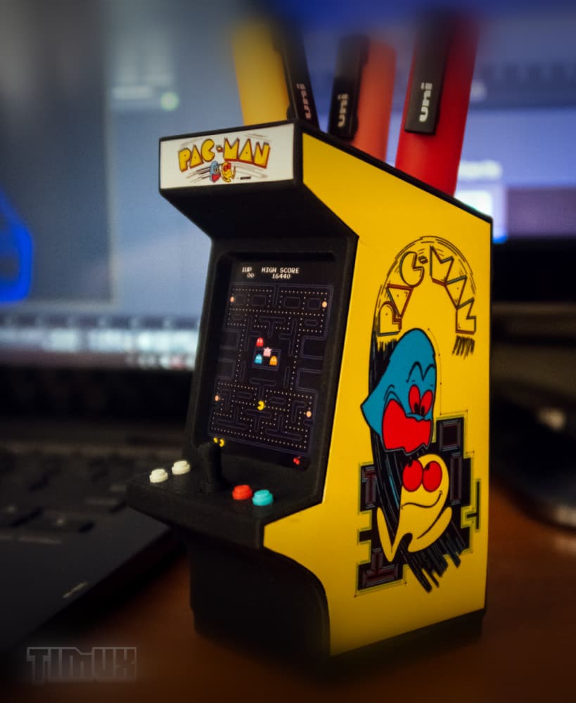 ARCADE MACHINE - RETRO GAMES (PEN HOLDER) 3d model