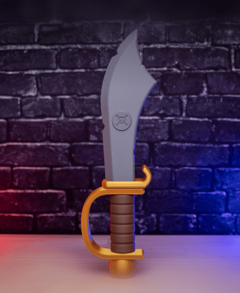 Pirate's Cutlass – Sword Kit (No AMS, No Support, No Glue) 3d model