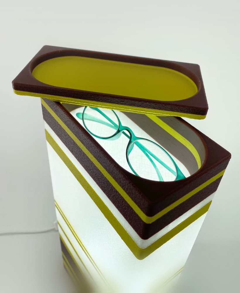 Bedside Lamp With Modular Illuminated Storage - Table Lamp 3d model