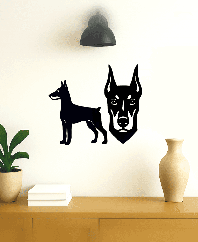 Décoration murale de chien 3d model