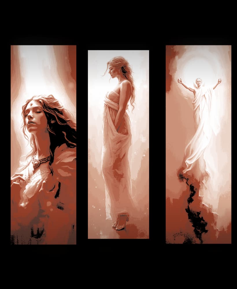 Artistic depictions of the woman figure - Set of bookmarks 3d model