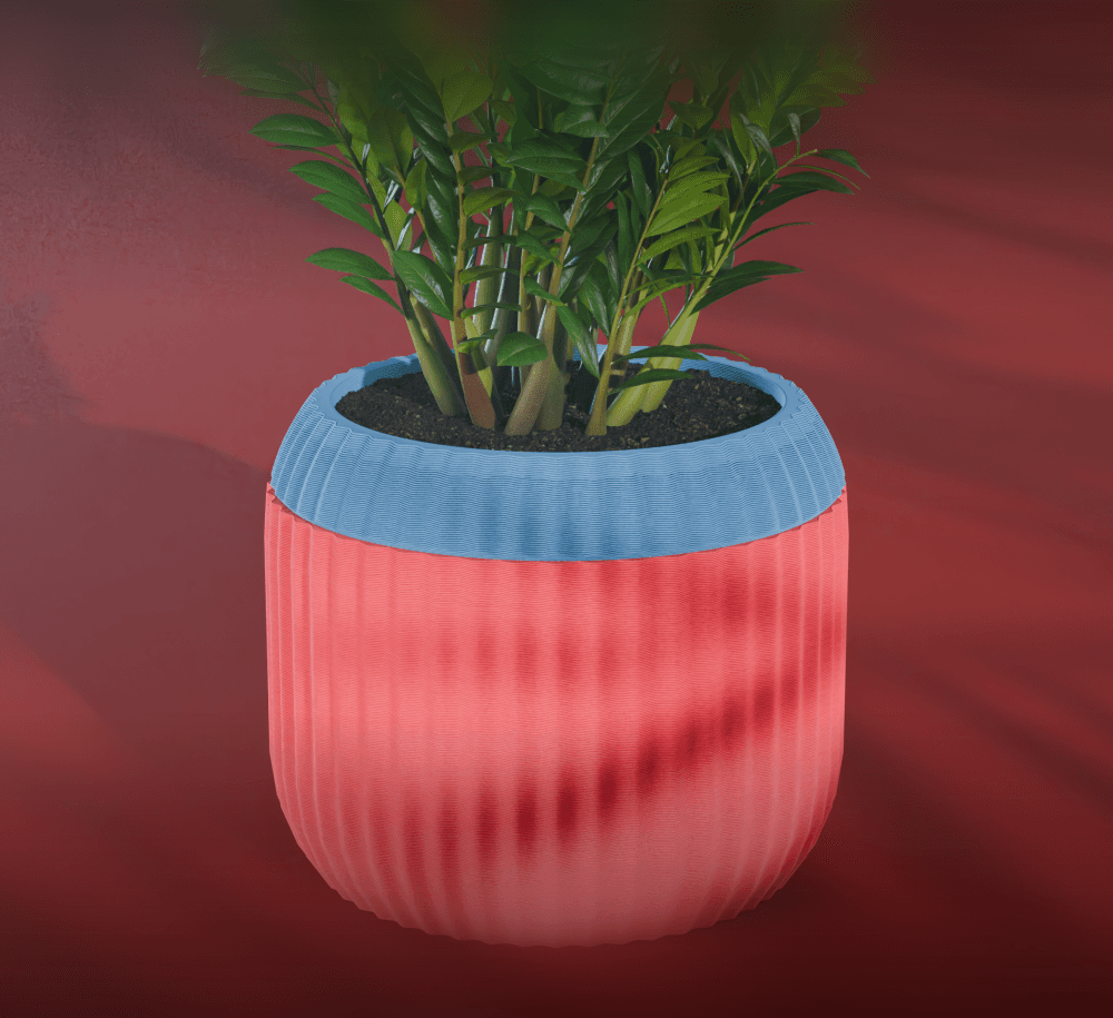Sei Planter Pot, Wavy | Small, Medium, Large | Self Watering and Drip Tray 3d model