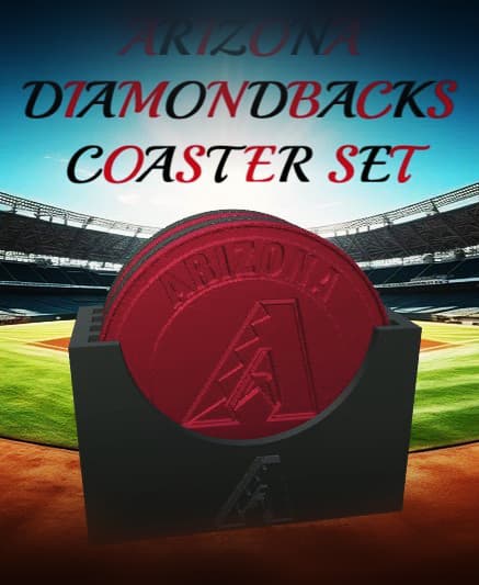 Arizona Diamondbacks Coaster Set (MLB) 3d model