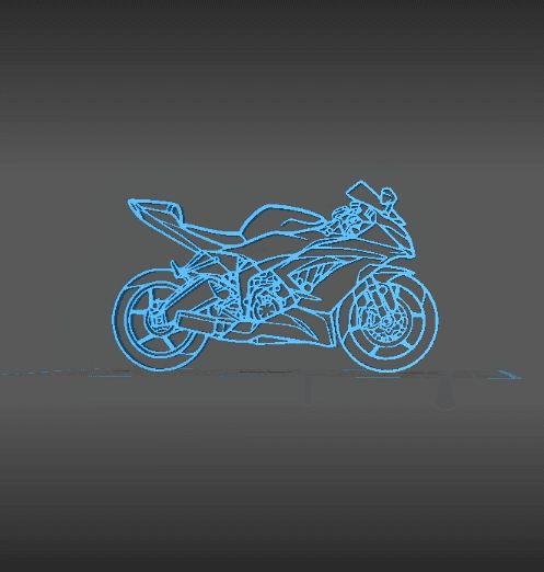 Kawasaki - Ninja XR 6 Wall Art 3d model