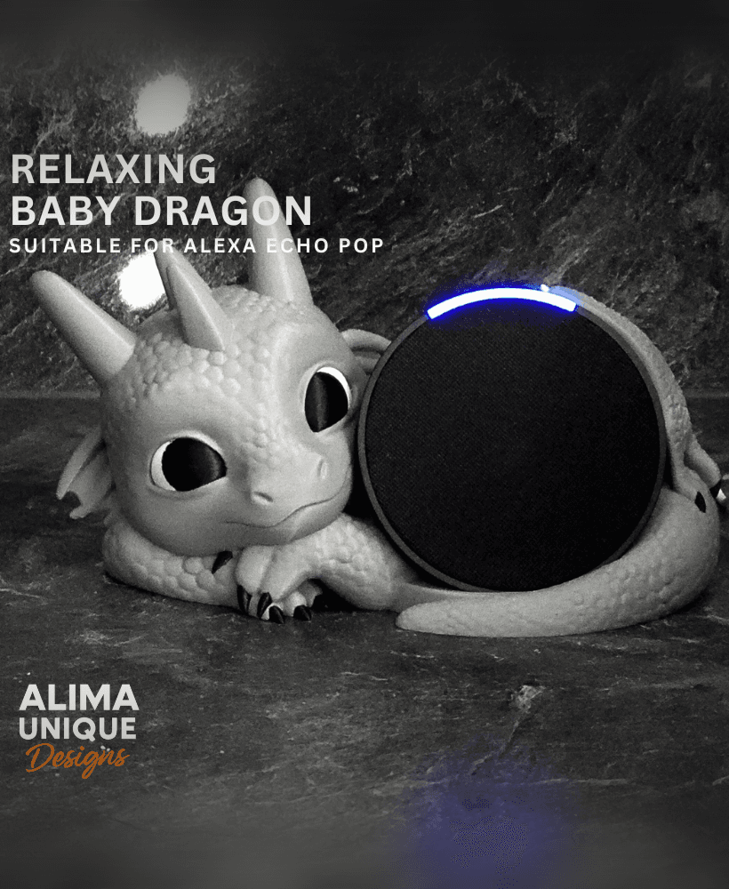 Relaxing Baby Dragon suitable for Alexa Echo Pop 3d model