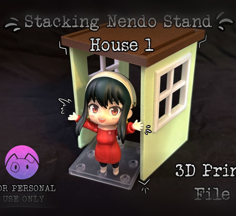 Stacking Nendo Stand - House 1 3d model