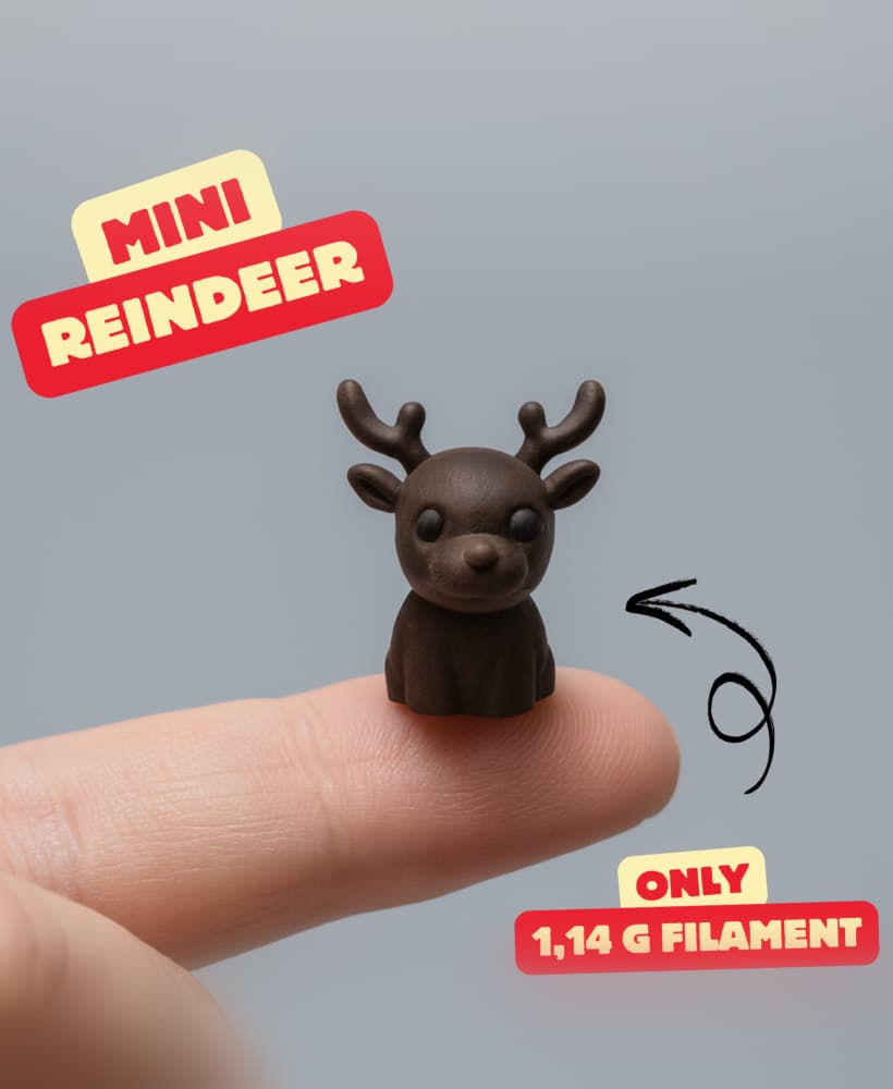 MINI REINDEER / CHRISTMAS MINI FIGURE / FIGURE / FIGURINE / TABLETOP DECOR / LITTLE GIFT 3d model