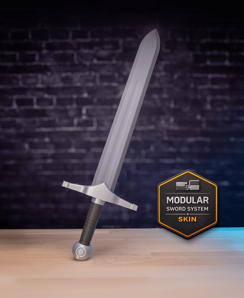 Viking 3 Modular Sword Skin - Cosplay Prop Kit | No Supports, No AMS, No Glue 3d model