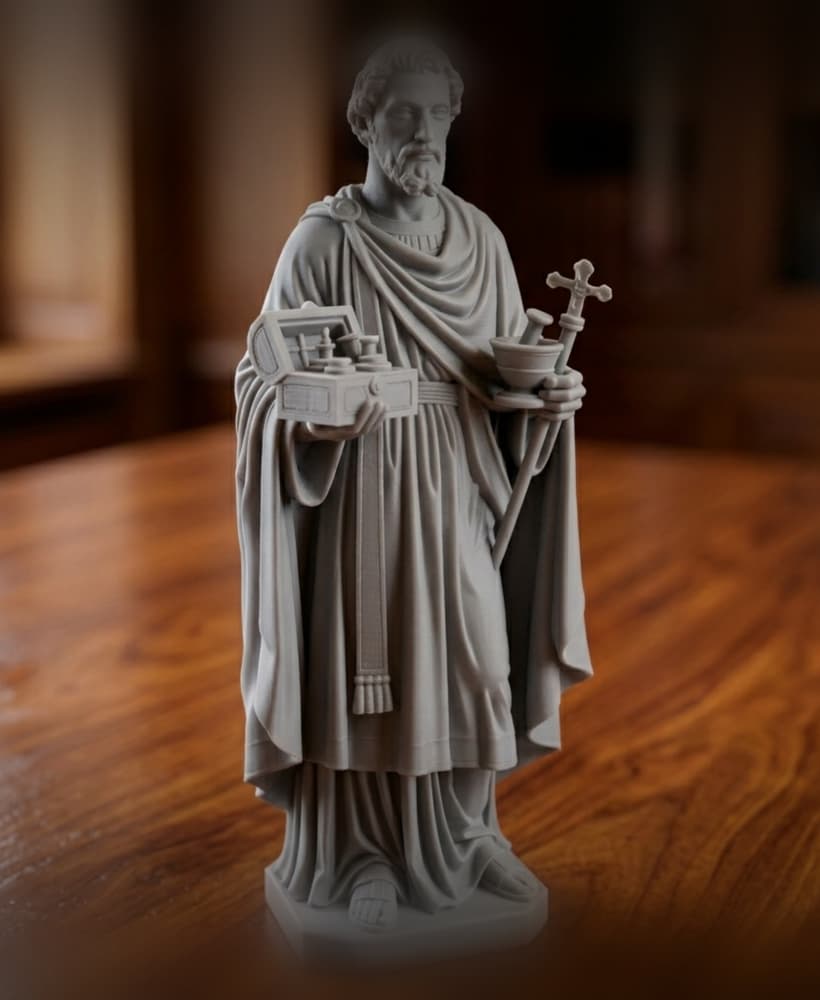 Saint Cosmas Statue 3d model