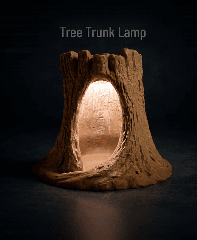 Tree Trunk Lamp 3d model