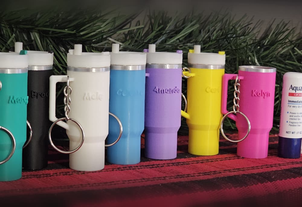 Tumbler Chapstick Keychain 3d model