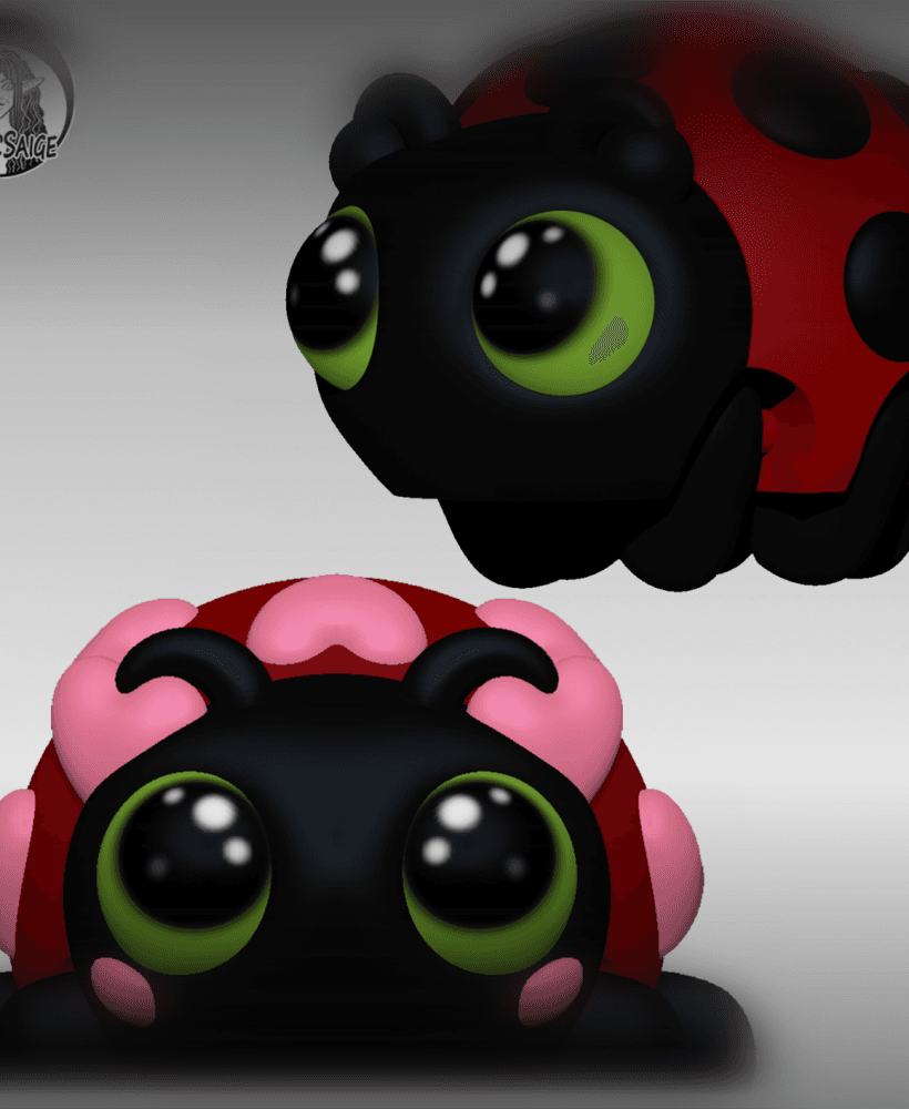 Ladybug Puff - Exclusive Model 3d model