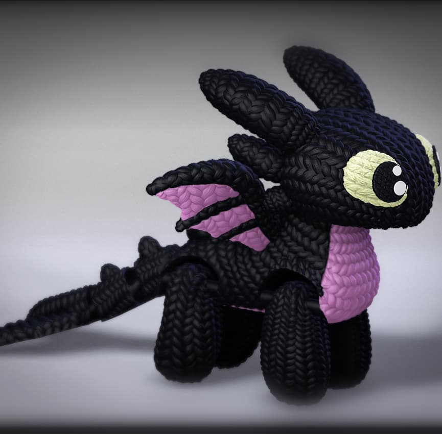 Crochet Toothless 3d model