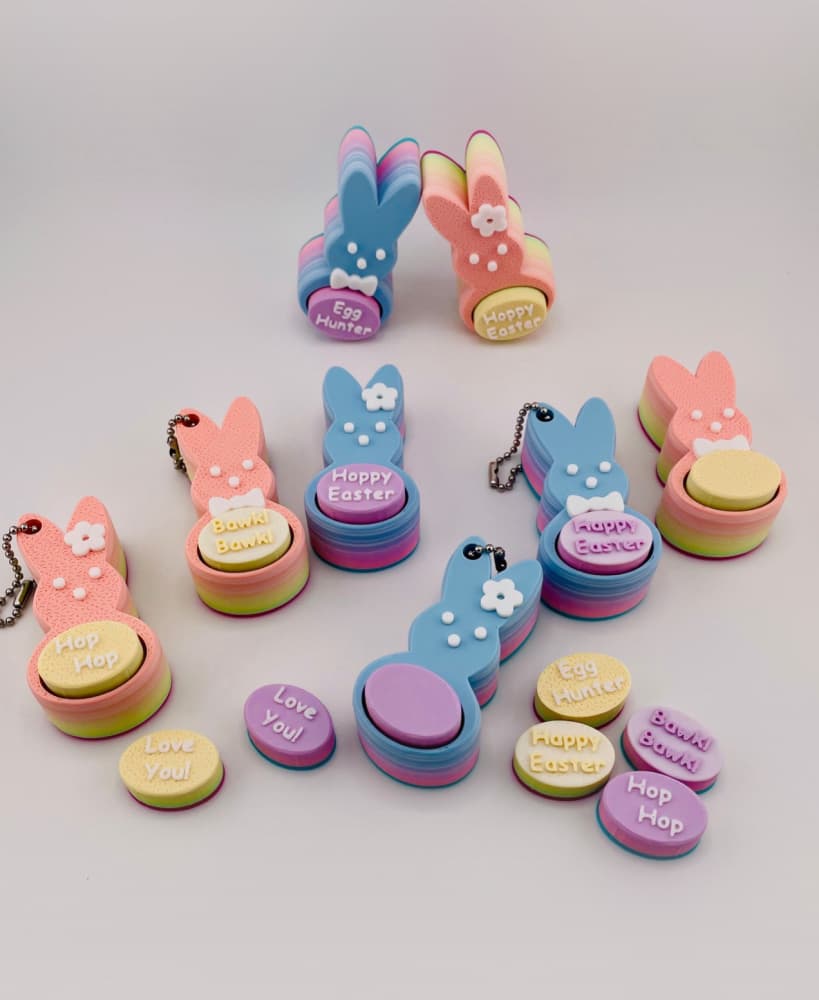 Candy Bunny Clicker Key Chain Bawk! Bawk! 3d model