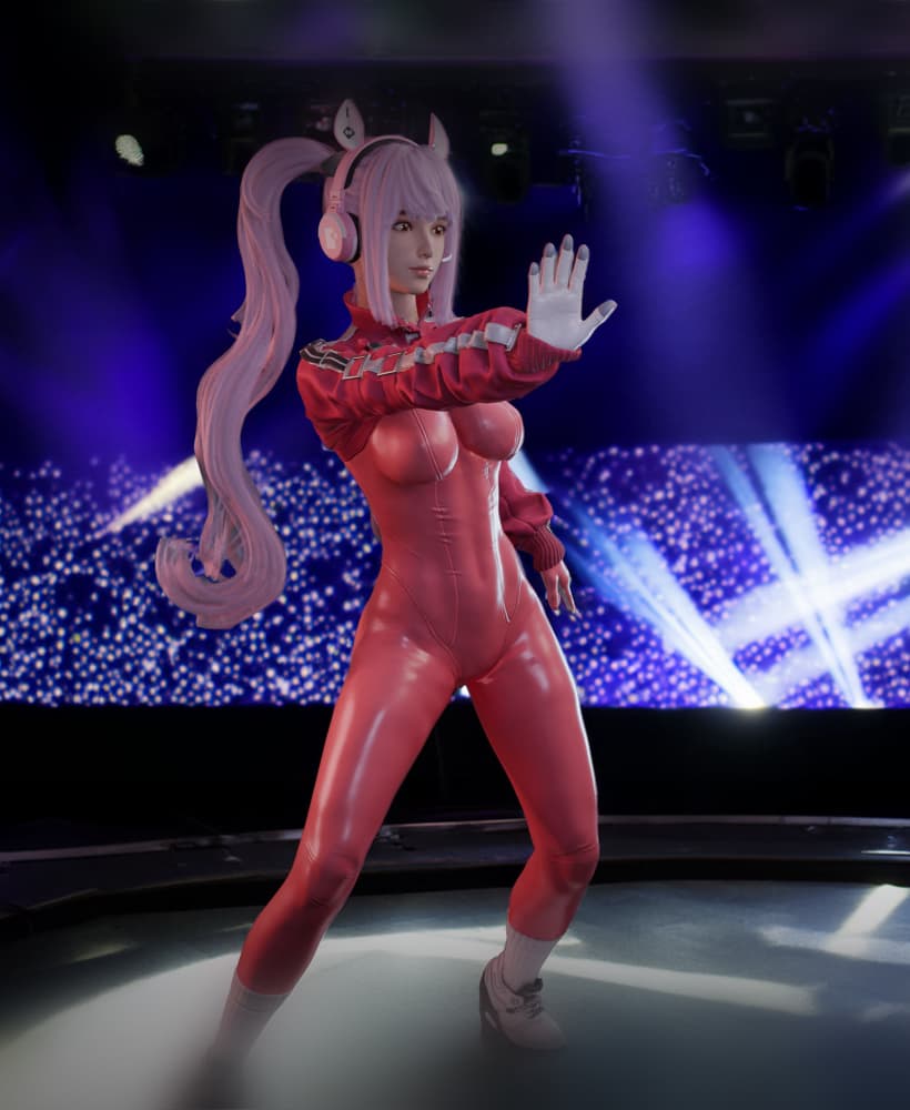 K Pop Girl v2 3d model
